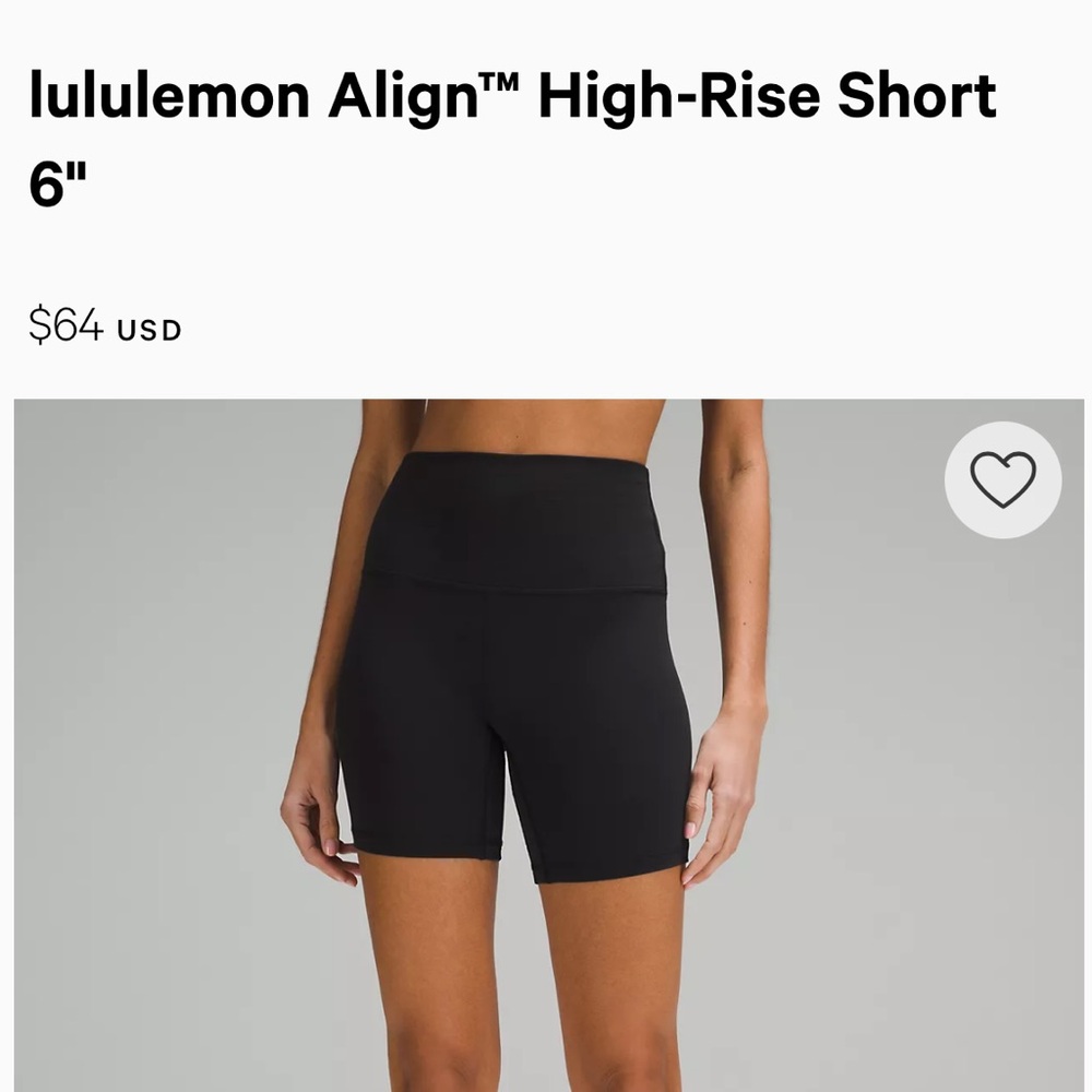 Lululemon biker shorts in black Size 4